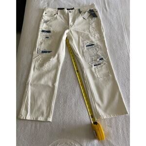 RLL Ralph Lauren Men's Super Stretch Jeans Cream 33 Straight Leg NWT